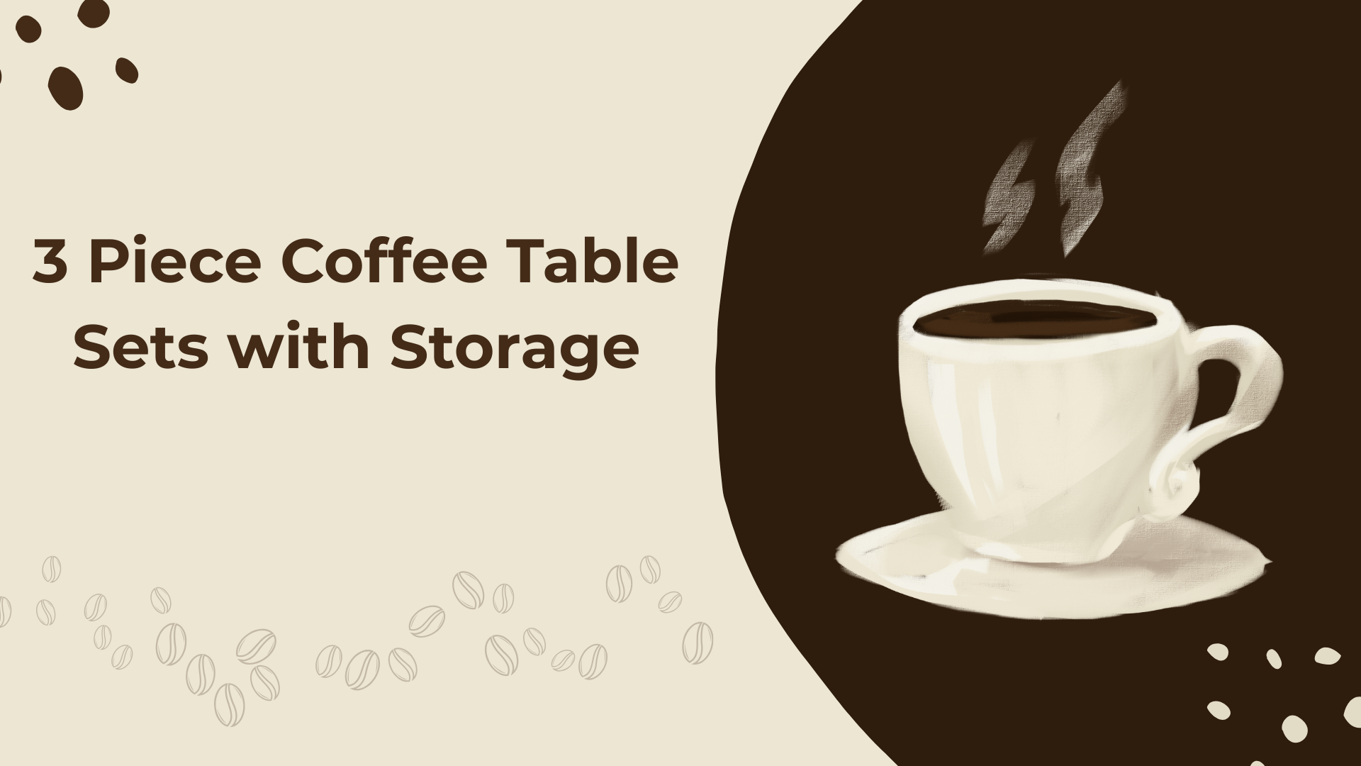 3 Piece Coffee Table Sets with Storage